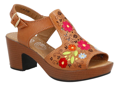 Huaraches Casuales 732630pr Pasarela Practico Flor Brazalete