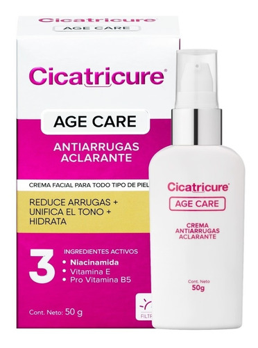 Cicatricure Crema Antiarrugas Aclarante Age Care 50 Gr.