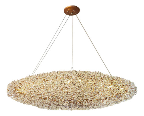 Lustre De Cristal Base Cobre Zeppelin Salas De Estar