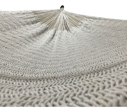 Imagen 5 de 5 de Bonita Hamaca Yucateca 100% Artesanal Macramé Color Blanco