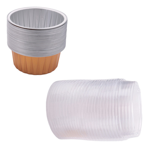 Tazas De Postre Con Tapa, Paquete De 25 Tazas Para Hornear D