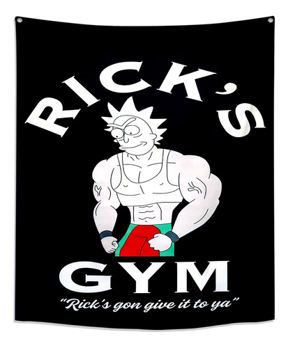 Bioranje Tapiz Anime Dibujo Animado Rick Gym Flag Para Pared