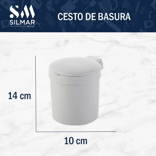 Imagen 6 de 10 de Cesto De Basura Tachos Cocina Chico Plástico Colores Soft