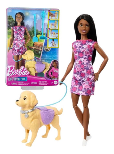 Brooklyn Passeio Com Cachorrinho Barbie - Mattel Hwt53