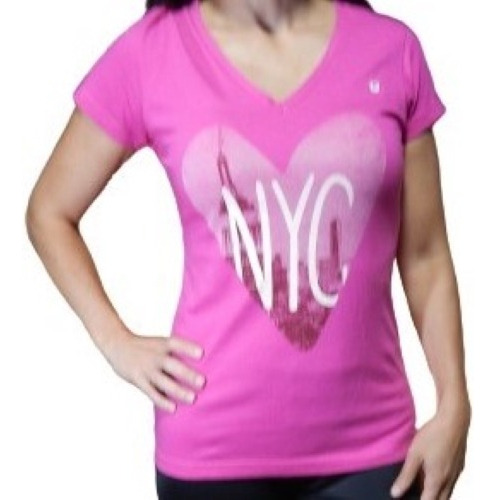 Blusa Camiseta En V Diseño New York