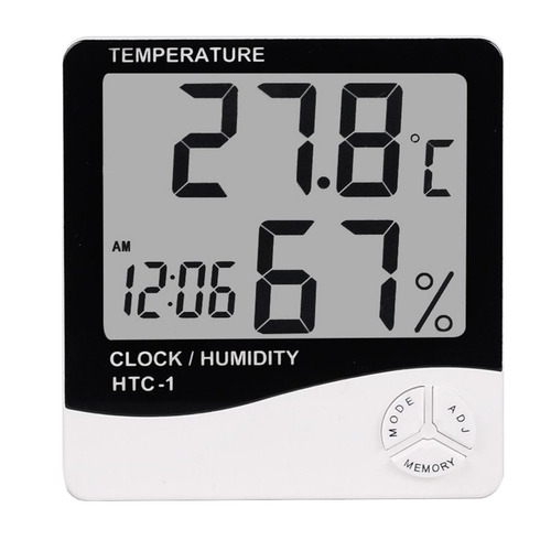 Termometro Ambiente Digital Temperatura Humedad Reloj Alarma