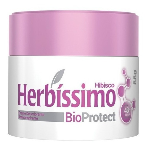 Desodorante Creme Herbissimo Bioprotect Hibisco 55g Feminino Fragrância Neutro