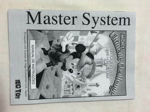 Master System : Mickey Ultimate Challenge Original Cx Repr G (Usado)