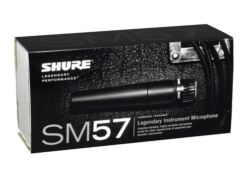 Micrófono Dinámico Shure Sm57 Para Instrumentos Y Voces Color Negro