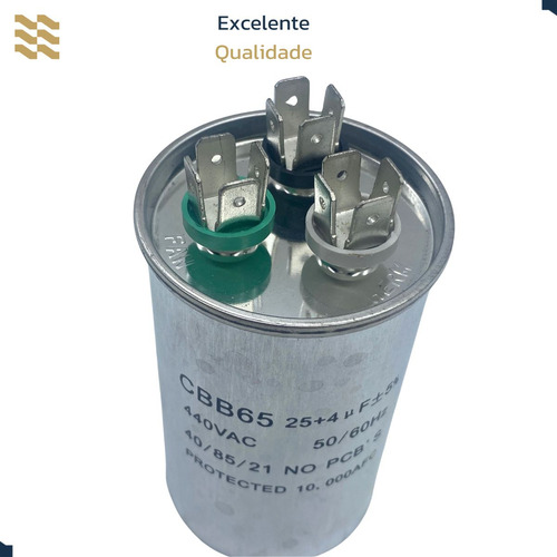 Capacitor Duplo 25+4uf 440v Cbb65 Friven