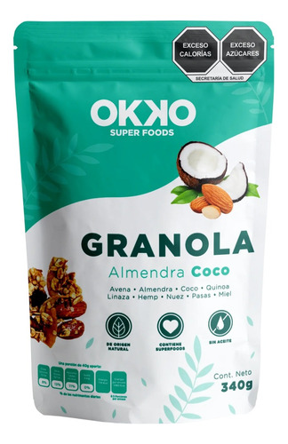 Okko Superfoods Granola Almendra Coco 340 G