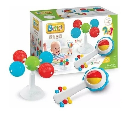 Set De Juegos Para Bebes Mis Primeros Sonajeros 2 En 1 Bimbi