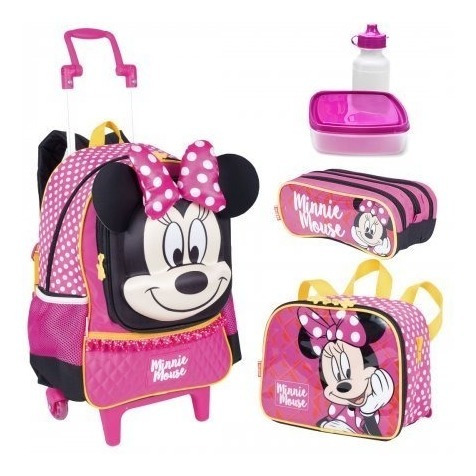 Kit Mochila G 2 Em 1 Minnie 19y Lancheira + Estojo Sestini