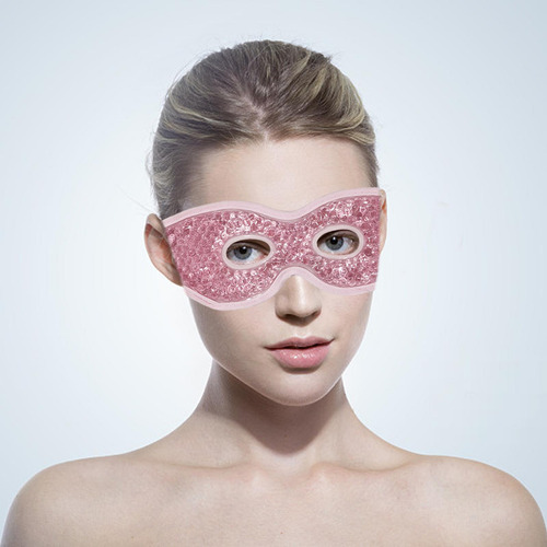 2 Mascarilla De Gel Para Ojos Con Orificios Rosa