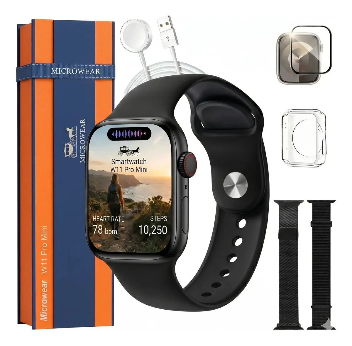 Smartwatch Microwear W11 Mini Pro 42mm Tela AMOLED Responde Whatsapp Faz Ligaçoes Notificações 2026