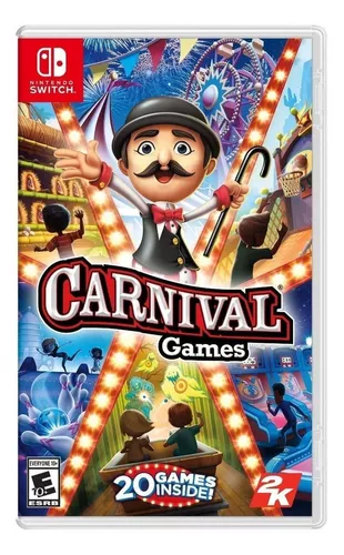 Carnival Games Switch 20 Mini Jogos Mídia Física Novo