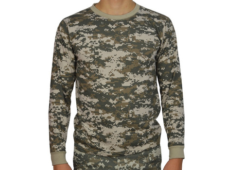 Camiseta Camuflada Bravo Manga Longa Army Combat Digital Pp