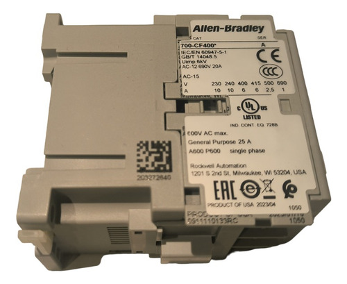 Relé De Control Allen-bradley 700-cf400d