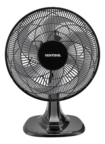 Ventilador Turbo De Mesa Ventisol 6 Pás 50cm Preto 220v