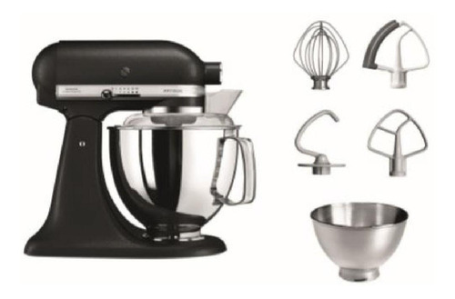 Batidora Artisan Plus 4,8 Litros Negro Mate Rksm175psrbk