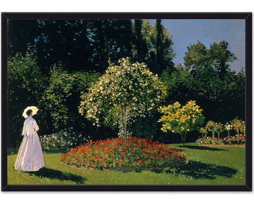 Cuadro Decorativo Mujer En El Jardín Monet