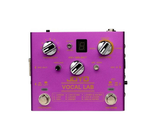 Imagen 1 de 3 de Pedal de efecto para instrumento de cuerda Joyo Revolution Vocal Lab R-16  púrpura