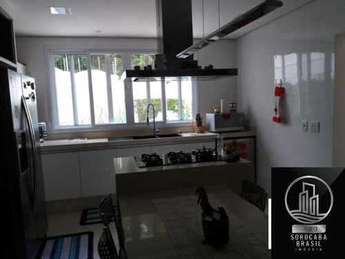 Espetacular Sobrado Com 4 Dormitórios À Venda, 500 M² Por R$ 2.800.000 - Condomínio Lago Da Boa Vista - Sorocaba/sp, Próximo Á Padaria Real. - Ca00069 - 67650829
