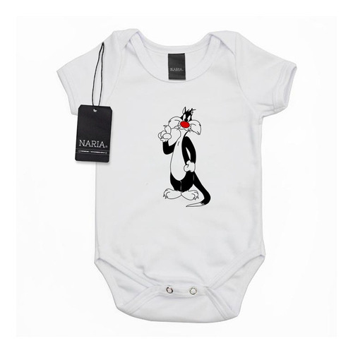 Body Bebe Manga Corta Gato Silvestre Diseño Art Logo - Psgs4