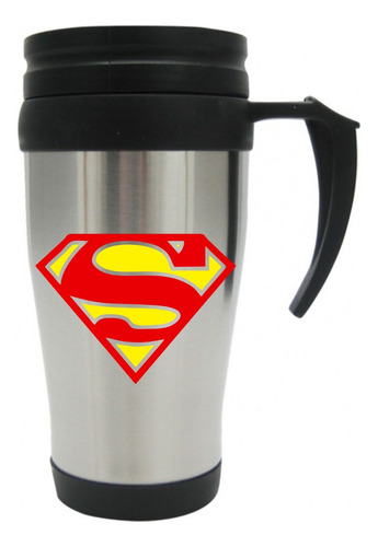 Vaso Viajero Metalico Superman Mugs