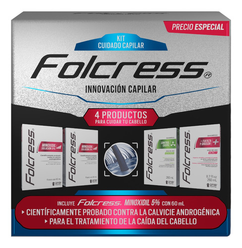 Folcress Kit Cuidado Capilar, 4 Piezas