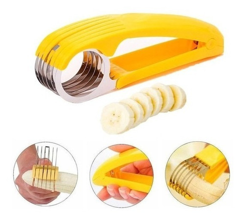 Imagen 6 de 10 de Tijera Cortador Vejetales Multiusos Platano Pepino Hot Dogs