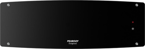 Caloventilador De Pared Para Baño Peabody Vidrio Templado Color Negro