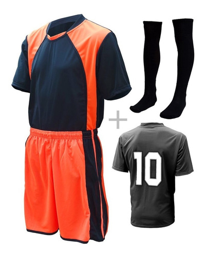 Jogo Uniforme Completo Camisa Calção Meião 10 + 02 Gol Pçs 
