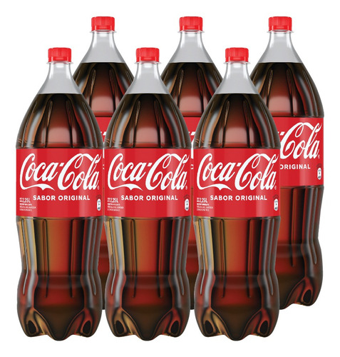 Imagen 1 de 2 de Refresco Coca - Cola 2,25 Litros Funda X6