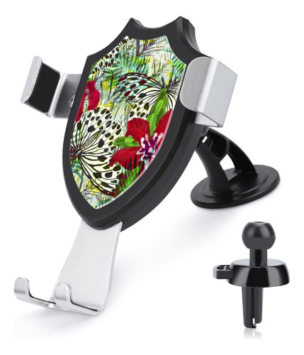 Soporte Telefono Flor Mariposa Para Coche Universal Movil