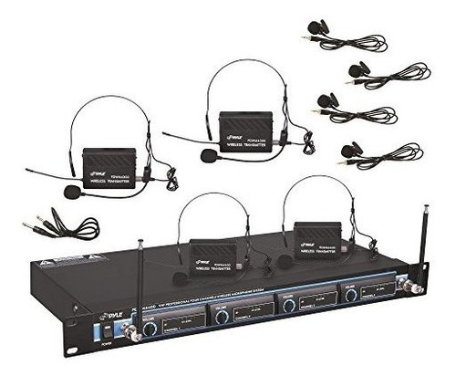 Sistema De Micrófono Inalámbrico De 4 Canales - Micrófono Pr