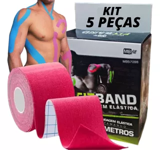 5 Pcs Fita Bandagem Adesiva Elástica Kinesio Sport Atacado