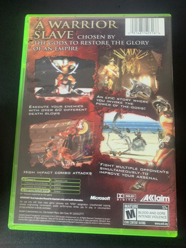 Gladiator Sword Of Vengeance Xbox (Usado)