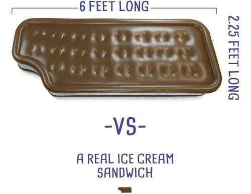 Sandwich De Helado Inflable Flotante Para Alberca De 1.83mts