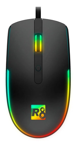 Mouse Gamer Para Jogos Rgb Preto 4 Botões 1000 Dpi