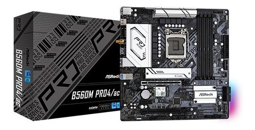 Mother Board Asrock B560m Pro4/ac Lga1200 Ddr4 Wifi Bt Matx