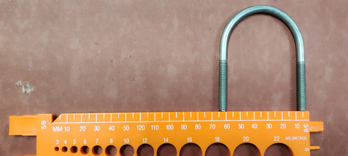 Abrazadera Tipo U Galvanizada Rosca 1/4 Pulgada(7mm)