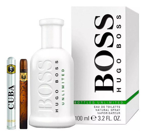 Hugo Boss Bottled Unlimited 100ml Hombre+perfume Cuba 35ml