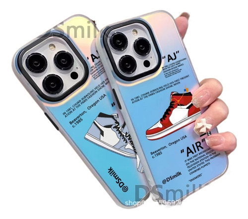 Funda Baloncesto Aurora Láser Dura Para Iphone16pro/15/14/..