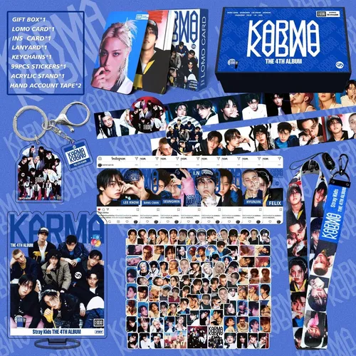 Kit Stray Kids Karma 4º Álbum Merchandising Completo 8 Peças