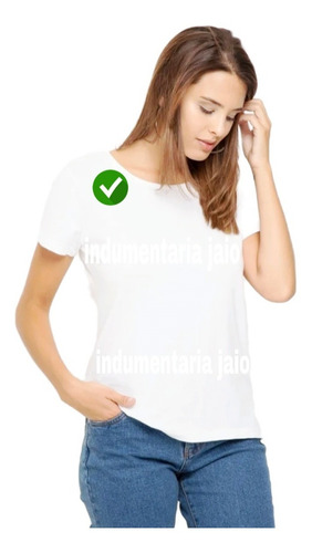 Pack X10 Remera Blancas Mujer Manga Corta Ideal Sublimar