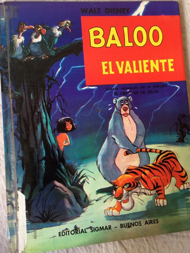 Libro Baloo El Valiente Walt Disney Original Años 70