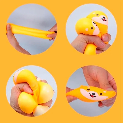 Imagen 4 de 6 de Squishy Shiba Inu Animalitos Antiestress Ansiedad Apretable
