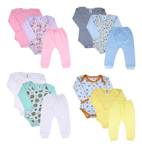 Roupa De Bebe Body Menina Ou Menino Kit 12 Peças Atacado    