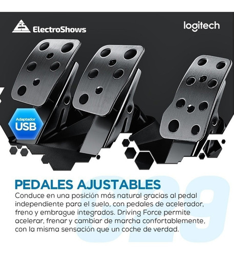 Imagen 5 de 10 de Volante Logitech G29 Gamer + Pedalera + Palanca Ps3 Ps4 Pc
